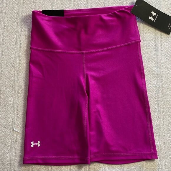 Under Armour Women’s XSmall HeatGear® Bike Shorts Meteor Pink - Picture 1 of 7